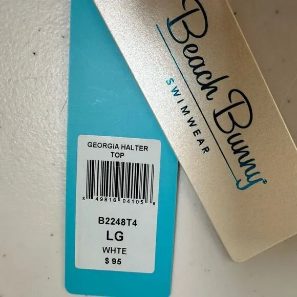 NWT Beach Bunny Women’s White Georgia Bikini Top - Size Large